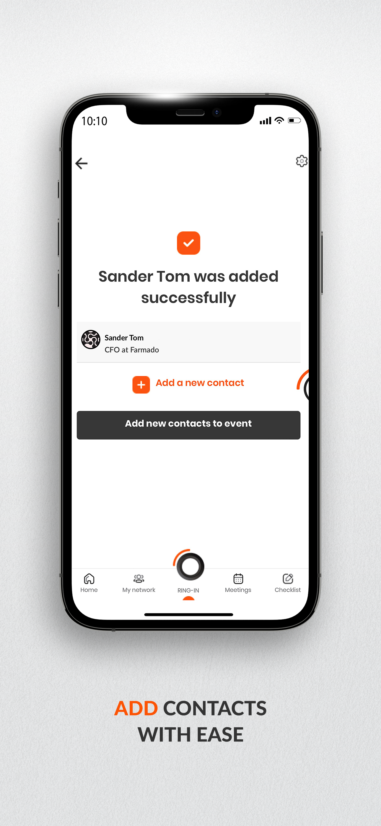 Add contact with ease